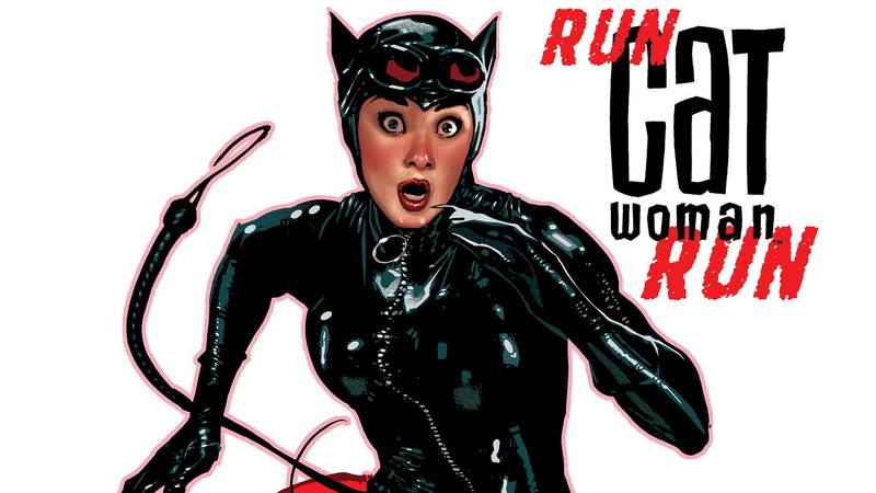 Catwoman, DC Comics, 1080P, white background, Adam Hughes, illustration