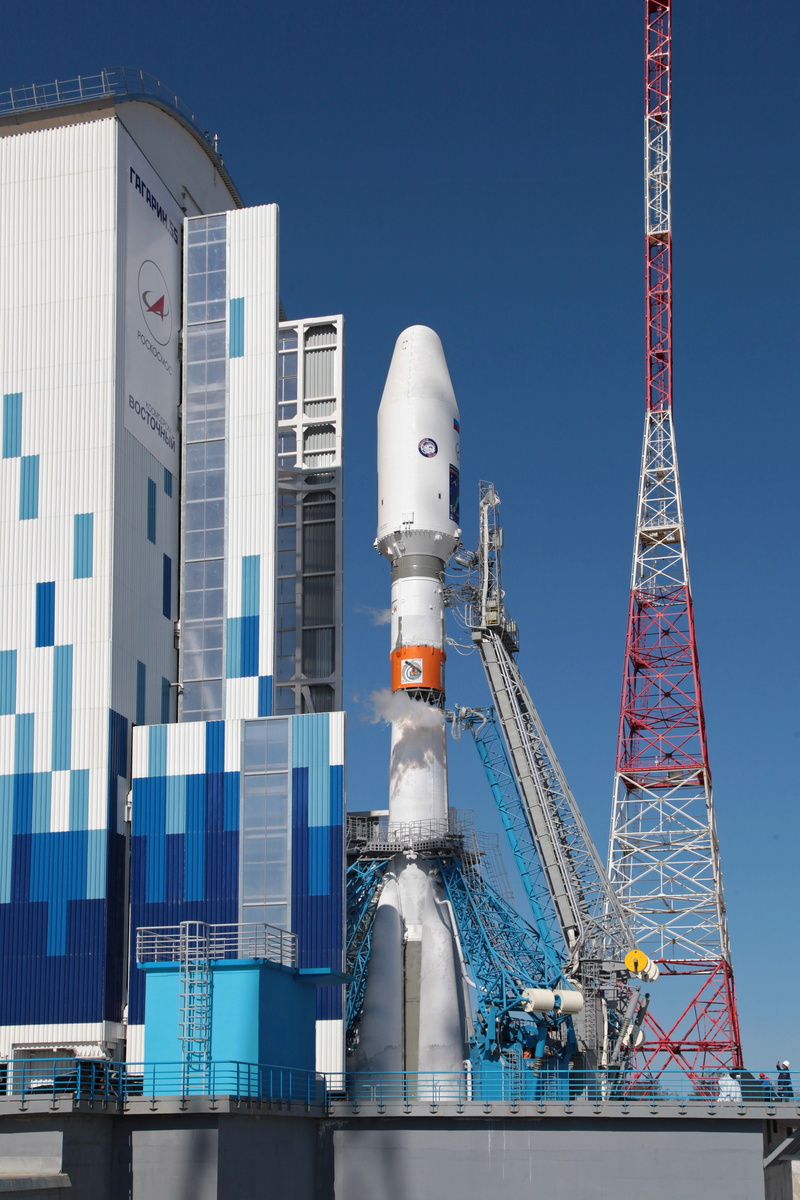 nature, sky, technology, blue, clear sky, industrial equipment, built structure, tower, station, outdoors, business, roscosmos vostochny cosmodrome soyuz