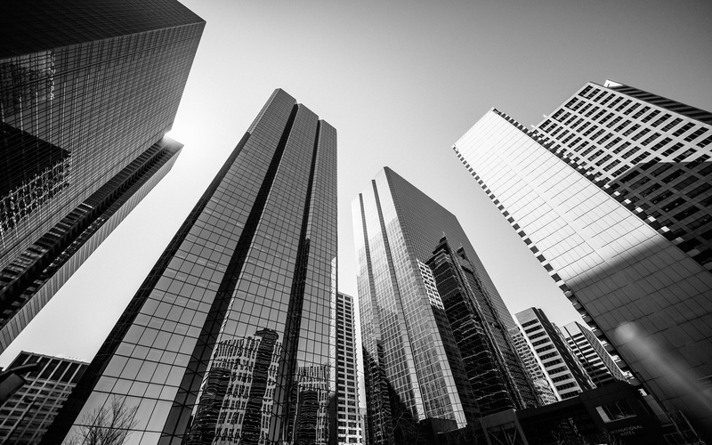 bw, cityscape, 2K, skyscrapers, hd, buildings