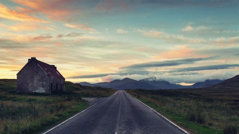 diminishing perspective, hill, drive, sunset, grass, road, horizon, cloud - sky, asphalt, highway, transport, scene, scenic, line, vanishing point, way