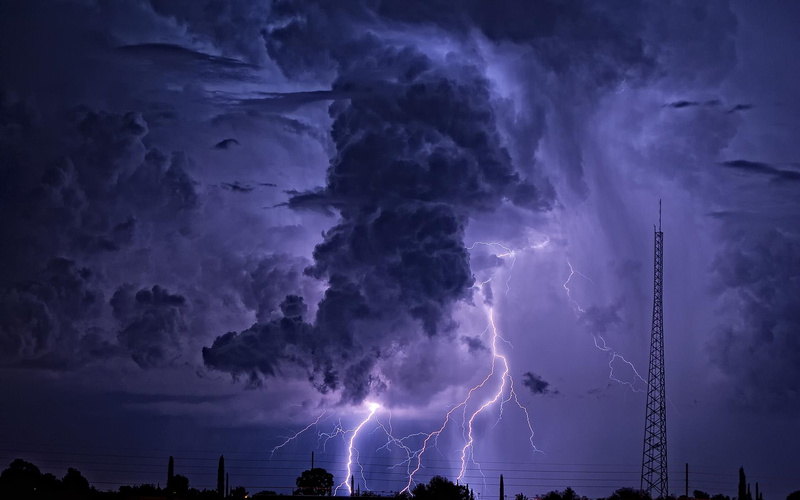dark clouds, nature and landscapes, storms, lightning, nature, 1080P, sky