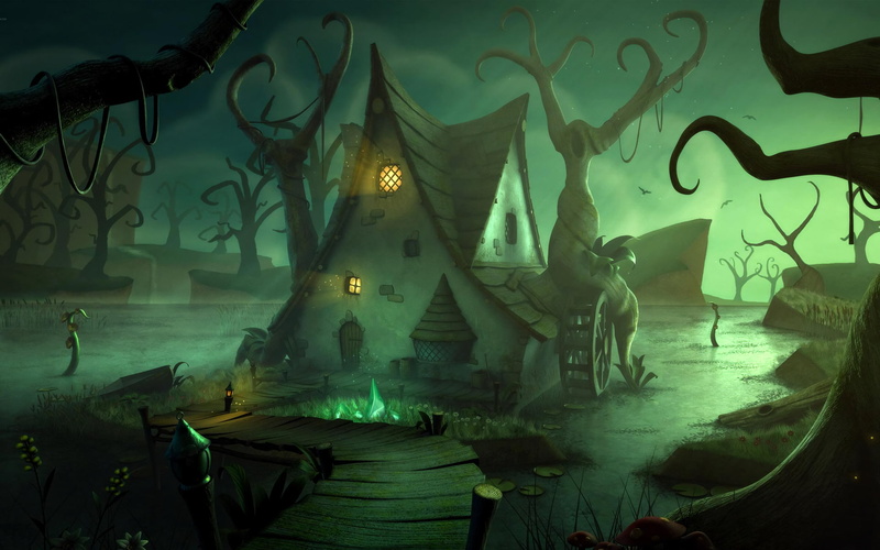 Halloween, Fantasy, 1080P, House, Swamp
