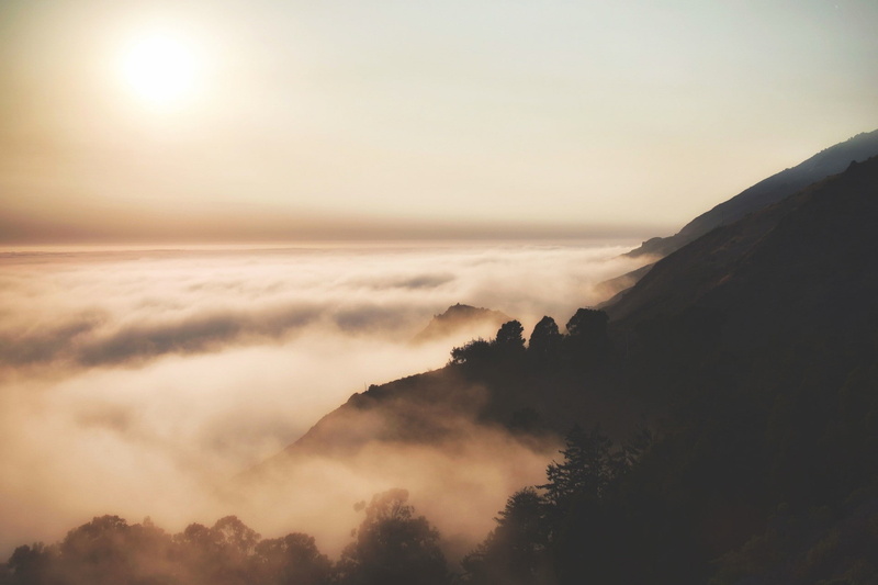 fog, sun, beyond the clouds, beauty in nature, environment, 1080P, tranquil scene, Landscape, mist, cloud - sky, scenics - nature, moutain, sunlight, plant
