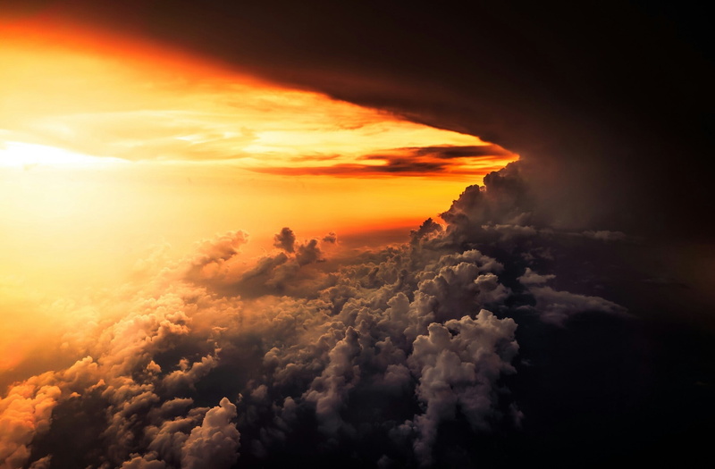 sunset, Landscape, 1080P, beyond the clouds, sky