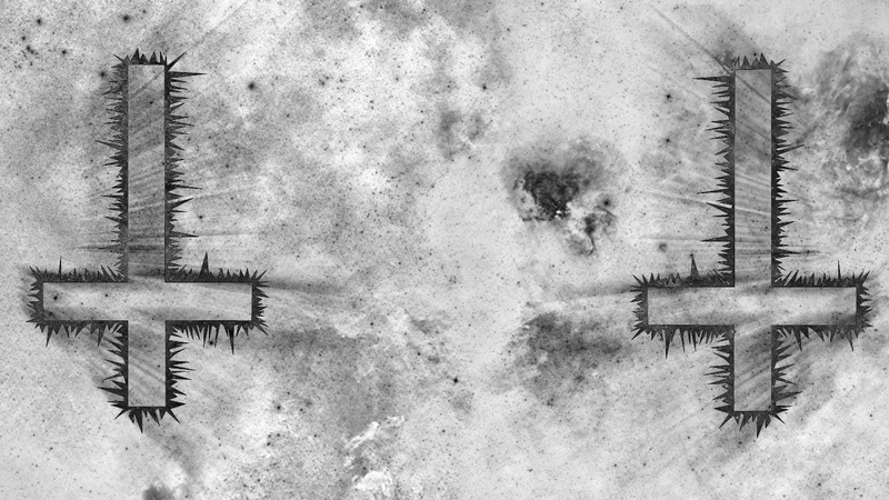 no people, grunge, 720P, old, concrete, metal, directly above, outdoors, religion, day, close-up, pattern, dark, textured effect, creativity, wall - building feature