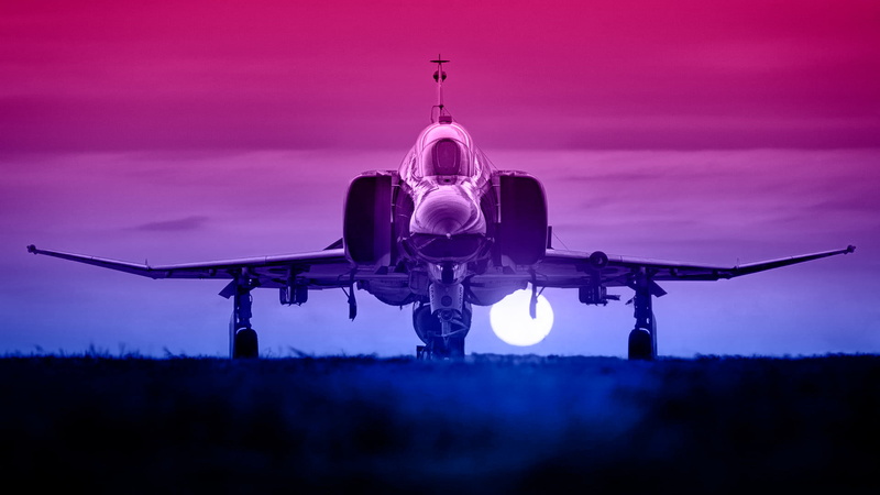 F-4 Phantom II, jet fighter, aircraft, 1080P