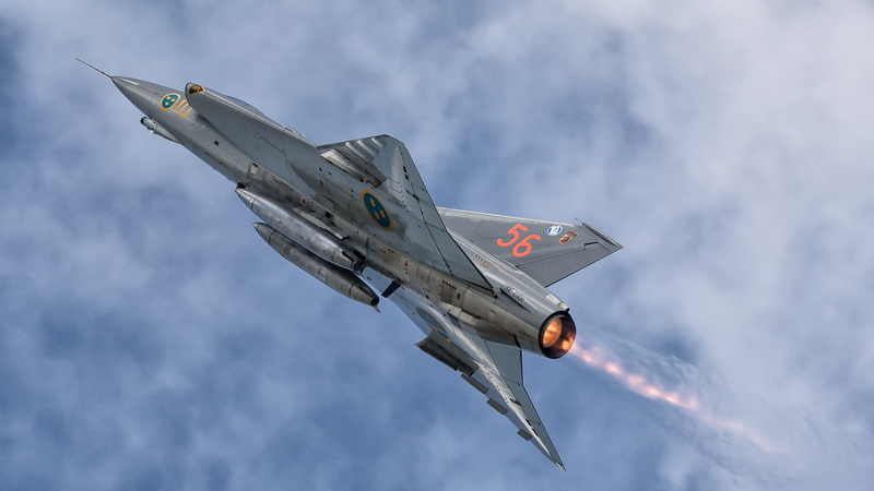 Warplane, 1080P, Jet Fighter, Jet Fighters, Saab 35 Draken, Aircraft