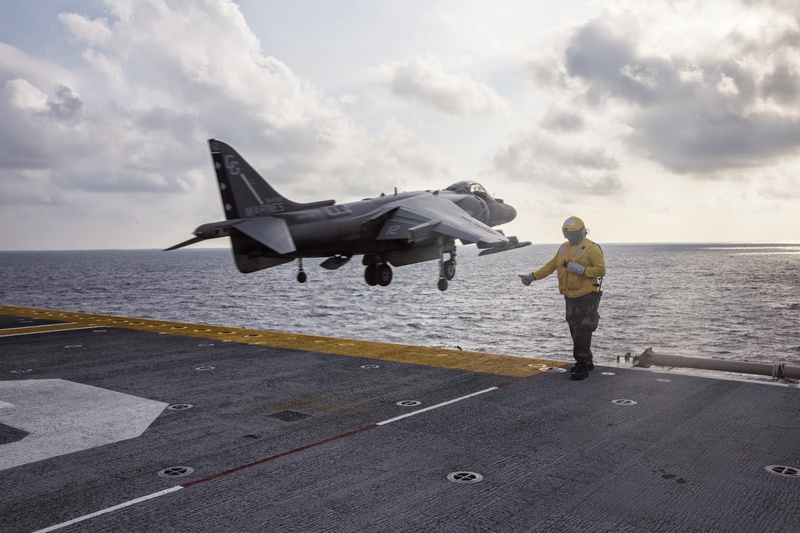 Airplane Uss Kearsarge Jet Fighters Harrier Marines Military