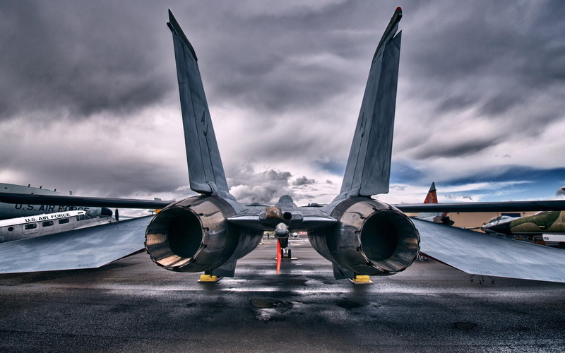 jet fighter, rear, aircraft, f, 2K, raptor, tomcat