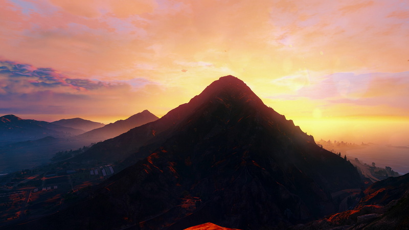 environment, scenics - nature, beauty in nature, majestic, travel destinations, land, cloud - sky, dramatic landscape, gta 5, mountain peak, 1080P, xbox games