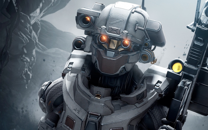 metal, rifle, indoors, conflict, xbox games, safety, technology, weapon, military, day, pc games, games, 2K, nature, halo 5, robot, no people, machine gun