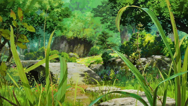 one person, green color, forest, anime, growth, nature, standing, green, leaf, beauty in nature, women, real people, life, day, water, plant, grass, adult