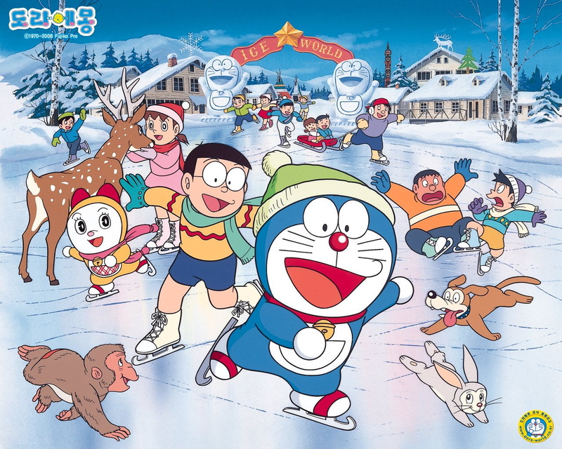 nature, son, Doraemon, women, sky, men, offspring, males, representation, Anime, art and craft, 720P, females, togetherness, adult, girls, teenager, crowd