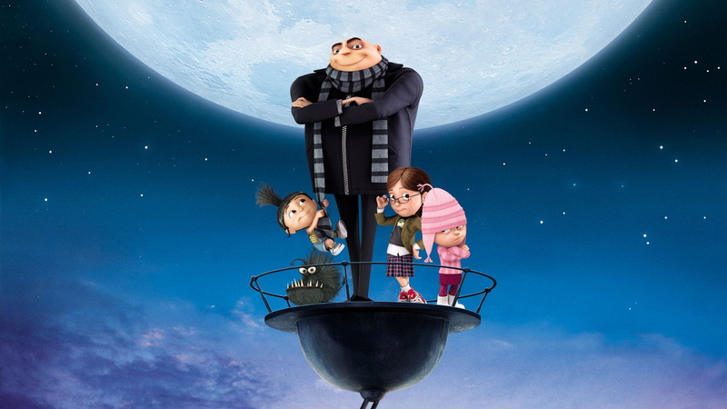 Agnes (Despicable Me), nature, girls, 1080P, daughter, males, child, sky, water, women, Gru (Despicable Me), Edith (Despicable Me), underwater, adult