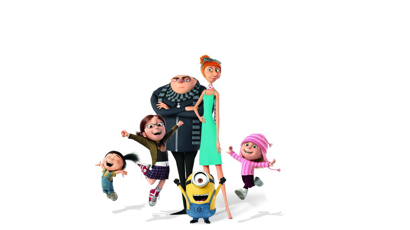 4K, despicable, Margo, Despicable Me 3, characters, Lucy Wilde, Gru, digital, Minions, Agnes, Edith, 4K