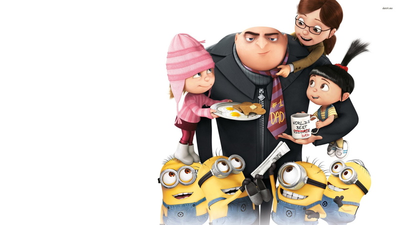 Despicable Me, Edith (Despicable Me), Agnes (Despicable Me), Gru (Despicable Me), Margo (Despicable Me), 1080P, Despicable Me 2