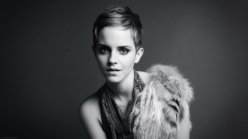 babes, greyscale, girls, photography, actress, women, emma, monochrome, fashion, 1080P, hot, watson