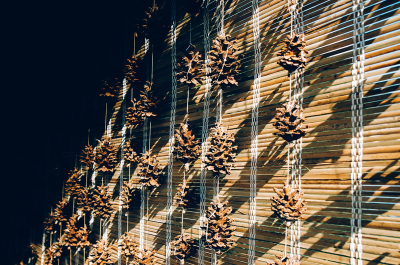 architecture, low angle view, backgrounds, color film, building exterior, tree, gently, still lifes, nature, illuminated, ball, sunny, outdoors, sunlight