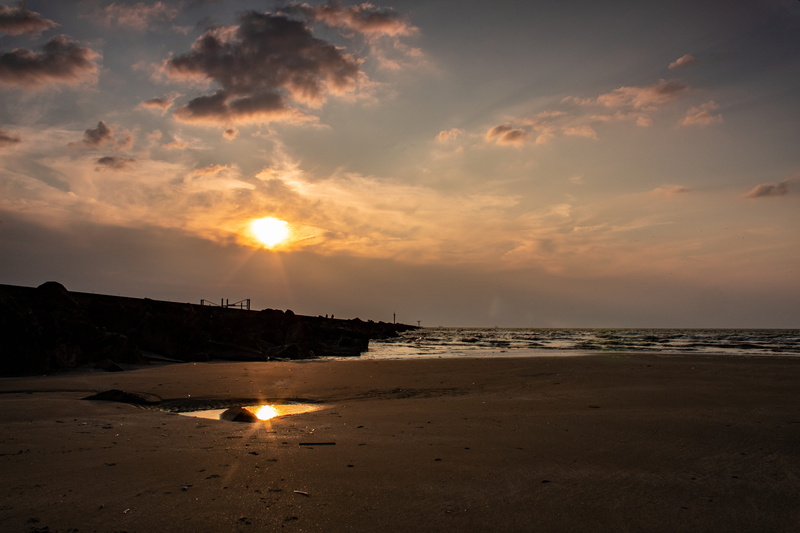 land, the sun, scenery, mood, tranquil scene, horizon, beautiful, sunset, 5K, no people, horizon over water, scenics - nature, quiet, non-urban scene