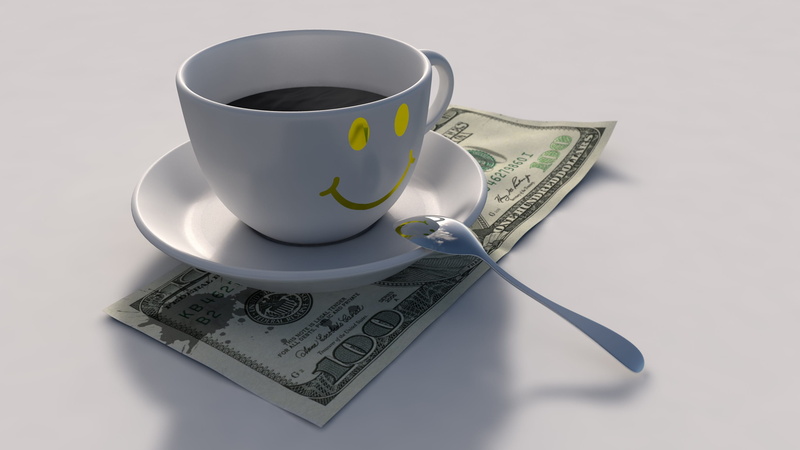 silver colored, spoon, wealth, smiling, 2K, hundred, banknote, economy, nice, drink, teaspoon, eating utensil, sunny, top, money, crockery, cup, afternoon tea