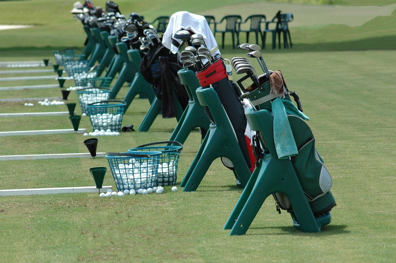 iron, people, nature, driving range, golf course, course, equipment, leisure activity, outdoors, grass, golf balls, match - sport, golfing, golf bags, leisure