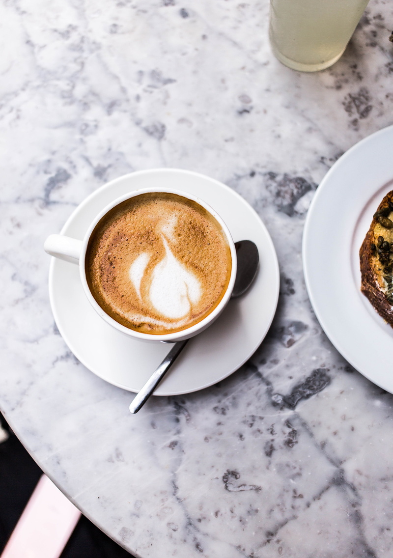 marble table, espresso, cup and saucer, flat lay, liquid, teacup, coffee cup, freshness, still life, drink, high angle view, non-alcoholic beverage, brown