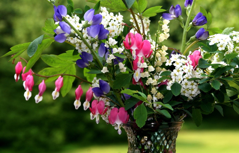 bunch of flowers, arrangement, romance, pink Color, pink, purple, petaled, backgrounds, beauty In Nature, red, gardening, flower Head, blossom, blue, freshness