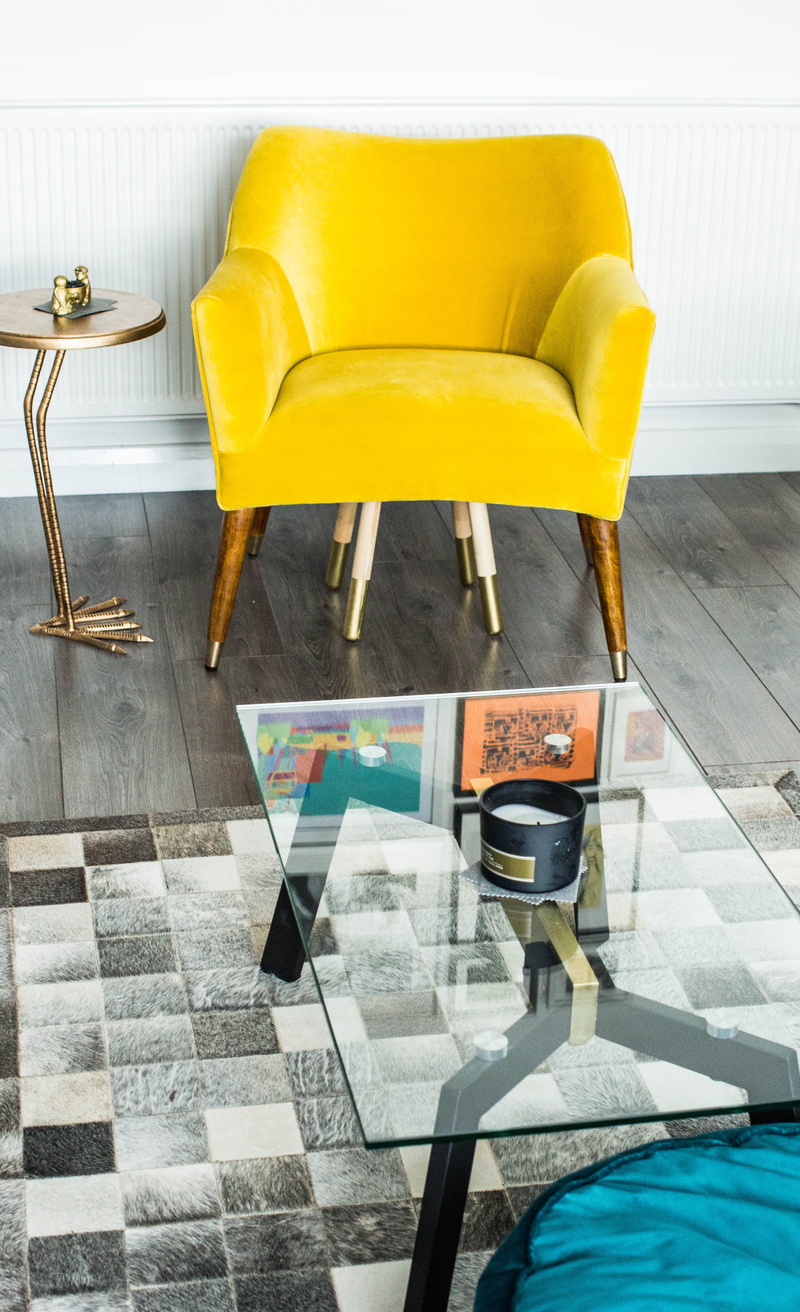 tiled floor, near, floor, wooden, home interior, chartreuse, interior decoration, 4K, yellow, gold, living room, room, armchair, sofa, table, flooring