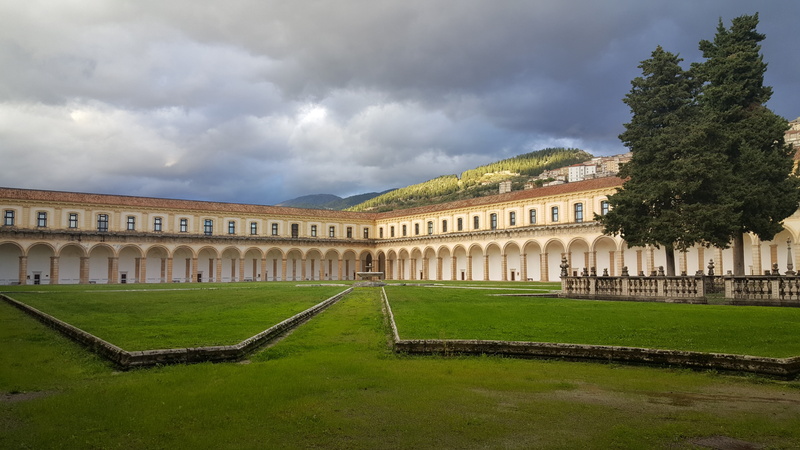 sky, building exterior, architectural column, no people, travel destinations, building, cloud - sky, europe, italy, 5K, southern italy, history, green color