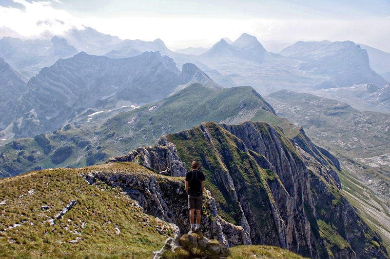 people, mountain scene, mountain Peak, activity, travel, range, person, rear view, stunning view, beautiful, environment, nature, sport, beauty in nature