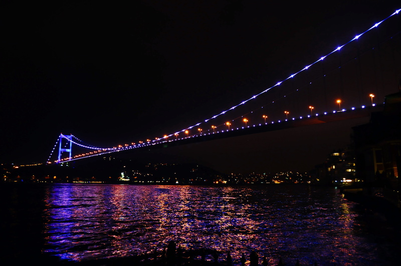 bosphorus bridge at night, imani davis, water, nighttime, illuminated, bosphorus, 4K, bridge, night, golden, waterfront, river, turkey, sky, travel destinations