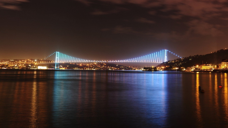 bridge, aeyaeymarmara, panoramic, bosphorus, istanbul, sea, city, 1080P, turkey