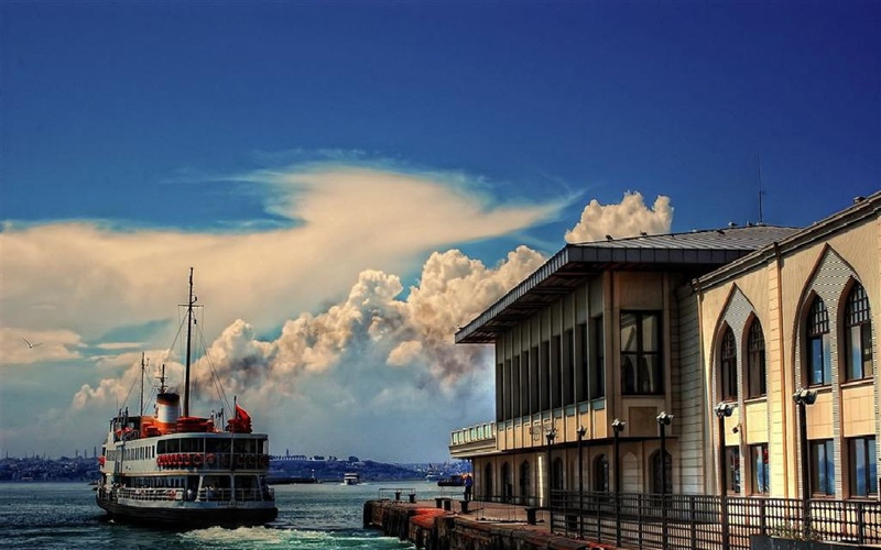 steamboat, 2K, turkey, city, istanbul, landscape, beauty, natural, turkiye, sky, scenery