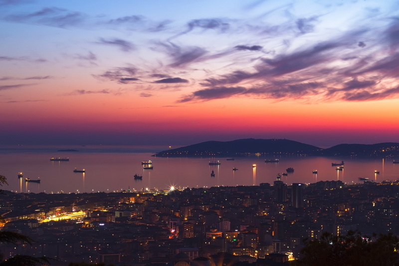 1080P, Istanbul, of, lighted, city