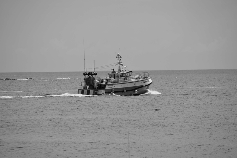 land, sailing, no people, water, ship, noir et blanc, pcheurs, transportation, chalutier, sailboat, clear sky, sea, pche, mer, mode of transportation, nature