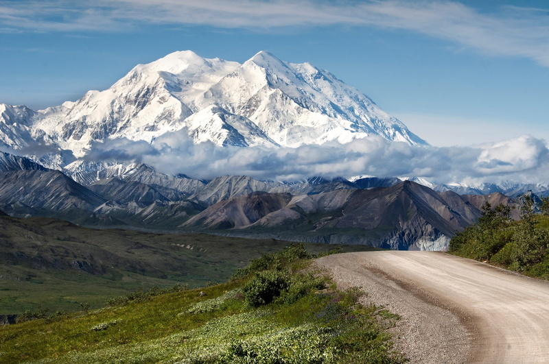 panorama, usa, alaska, beauty in nature, no people, mountain, snowcapped mountain, road, cold temperature, nature, scenics - nature, sky, wilderness, scenics