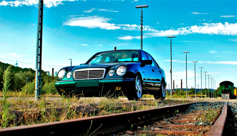 e-class, cloud - sky, limousine, Classic, nostalgia, front, plant, Auto, public transportation, pkw, mode of transportation, mercedes, nature, outdoors