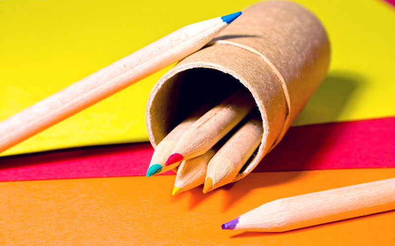 2K, assorted, Pencil CASE, COLORED, PAPER, PENCILS, color