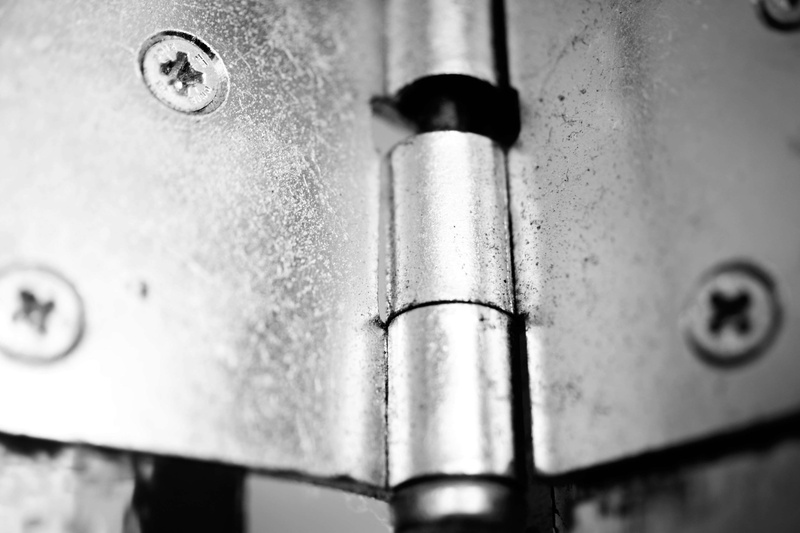 full frame, machinery, old, close-up, door, backgrounds, 4K, water, security, metal, industry, focus on foreground, no people, hinge, black and white