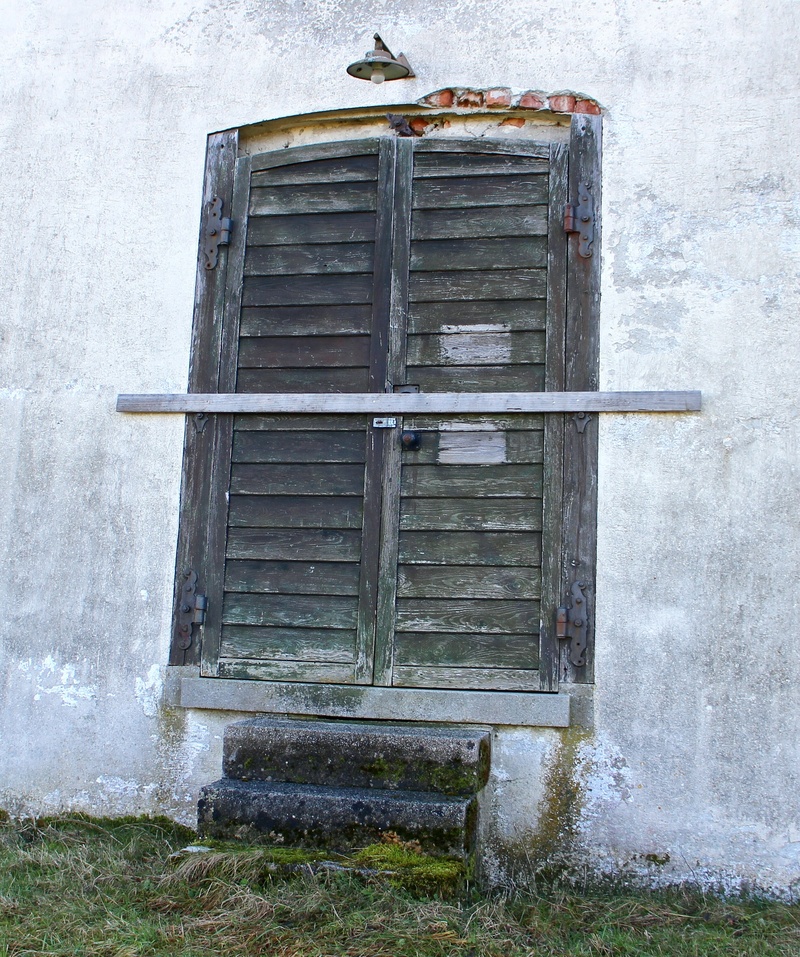 abandoned, double door, architecture, nostalgic, old door, wood, grass, door, building, house, 2K, hinged door, house entrance, blocked, front door, plant