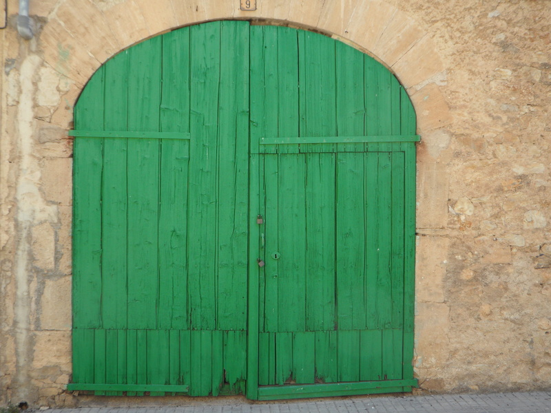 mediterranean, spain, security, house, old, residential district, closed, balearic islands, built structure, day, protection, wood - material, green, outdoors