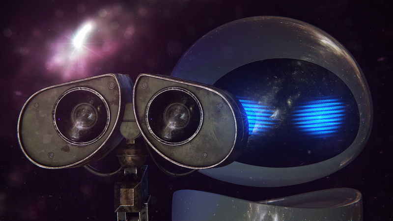 valley, 2K, rendering, robot, jackdarton, wall-e