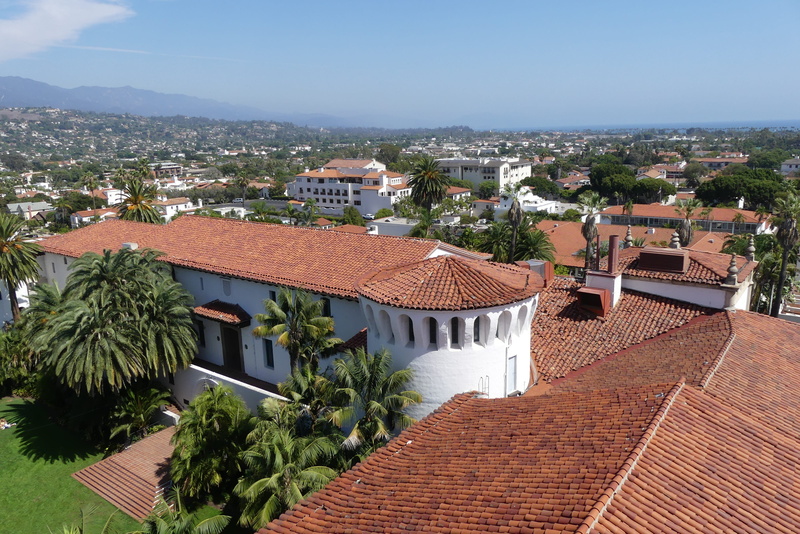 building, vista, built structure, roof tile, outdoors, house, townscape, day, architecture, santa barbara, 4K, landscape, nature, sunlight, residential district