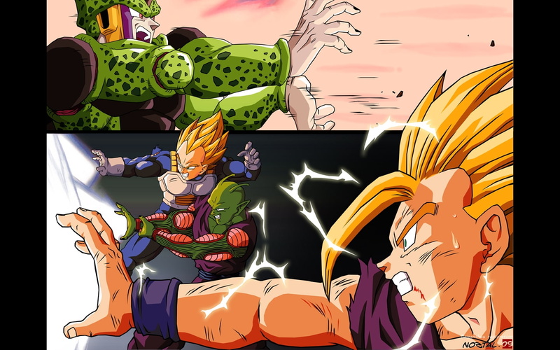 720P, son, piccolo, art, x, dragonball, cell, dragon, z, ball, hd, anime, gohan, vegeta