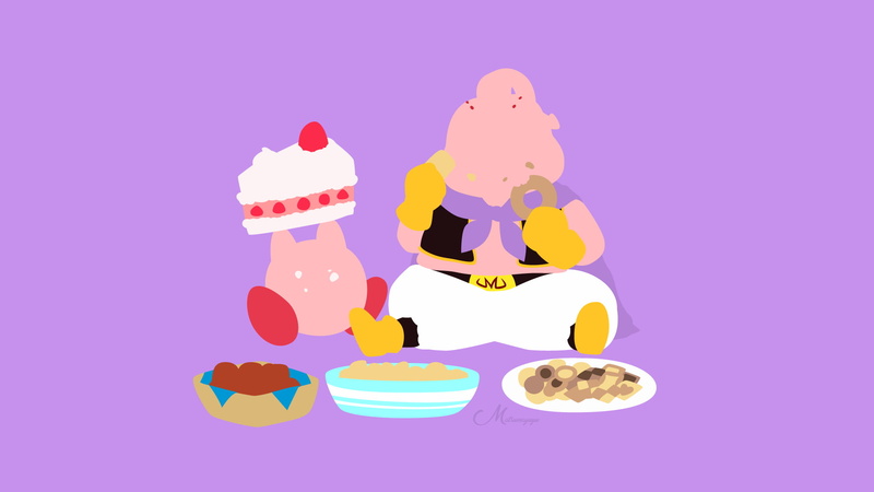 Crossover, Anime, Dragon Ball Z, Majin Buu, Dragon Ball, Vector, Kirby, 1080P
