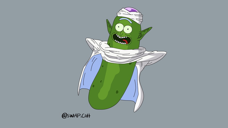 humor, Dragon Ball Z, 4K, Piccolo, Rick And Morty, Rick Sanchez