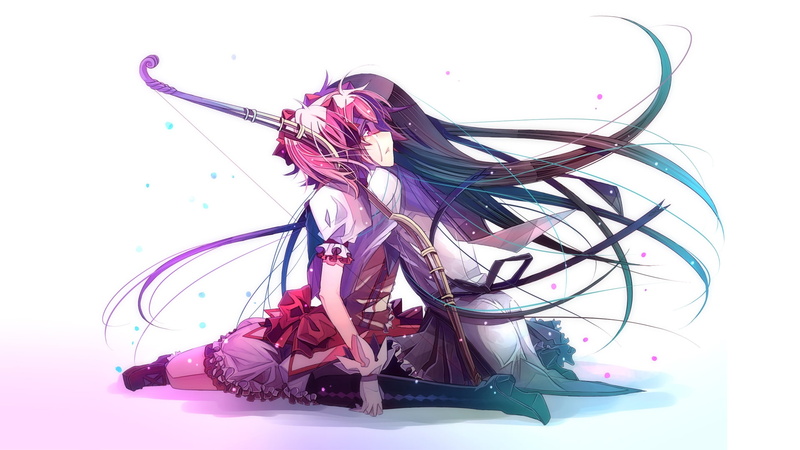 mahou, x, akemi, madoka, 1080P, girls, shoujo, homura, kaname, anime, magica, art, Mahou Shoujo Madoka Magica, hot, background, simple, hd, Kaname Madoka