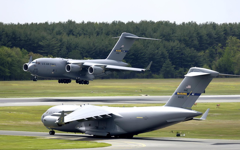 force, mcguire, white, iii, globemaster, c, planes, airplanes, passenger, 1080P, air, base
