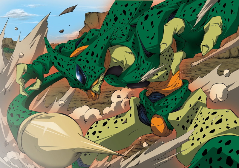 hd, anime, cell, 480P, art, dragonball, x, z, Dragonball Z