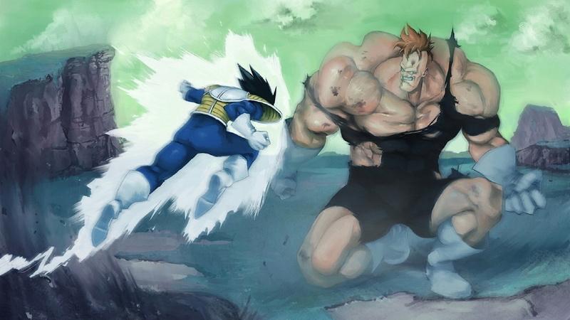 Dragon Ball, sea, nature, outdoors, digital composite, men, males, reflection, Vegeta, swimming pool, Recoome, people, leisure activity, water, underwater